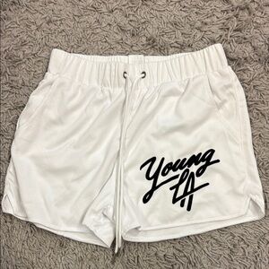 White YoungLA Athletic Shorts